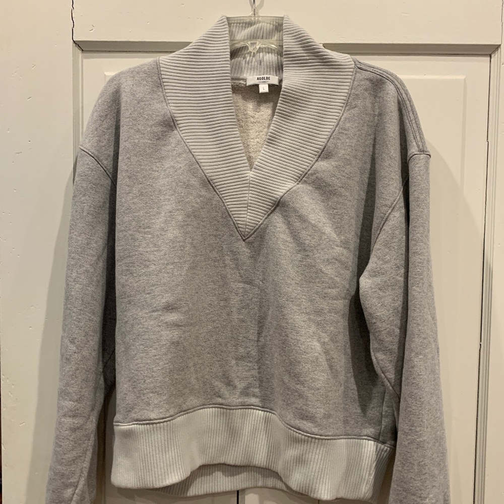 Agolde Klara tipped v neck sweater